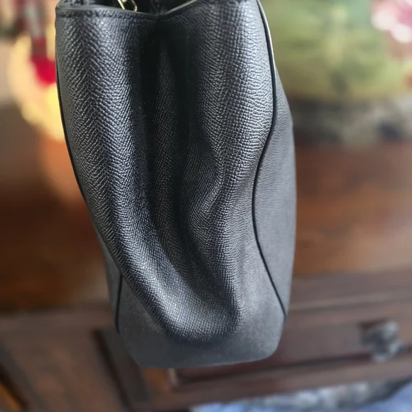 Coach Black Leather Tote Bag - Picture 5 of 11